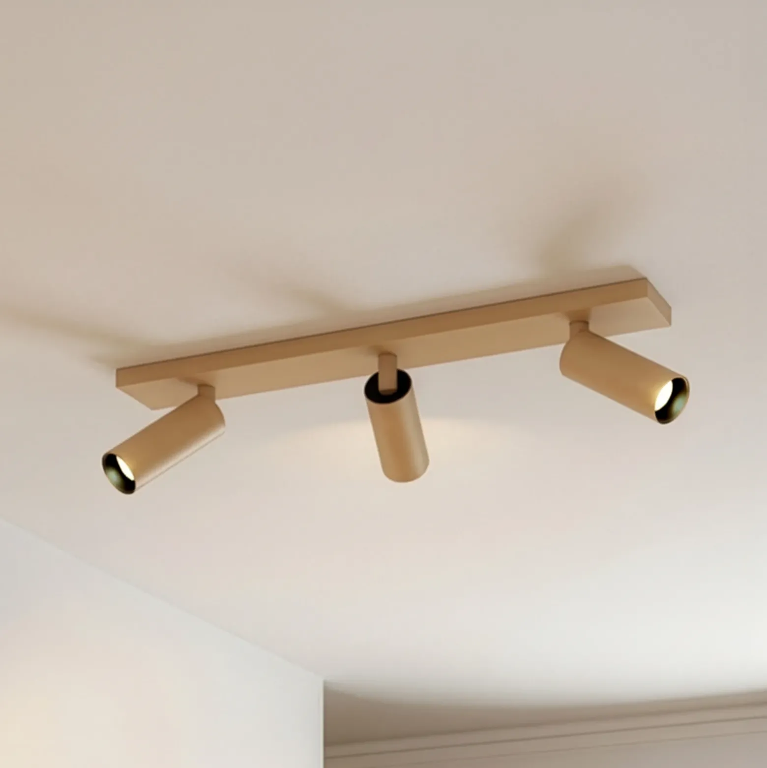 Downlight Arcchio Brinja Slim, café, 3 luces, GU10 MR11
