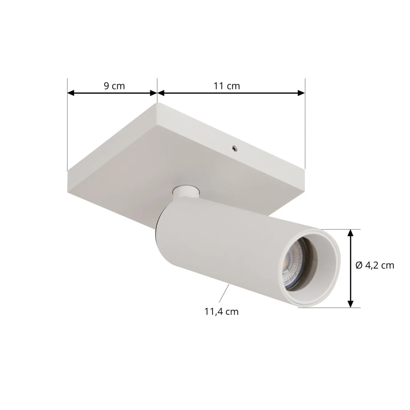 Downlight Arcchio Brinja Slim, blanco, 1 luz, GU10 MR11