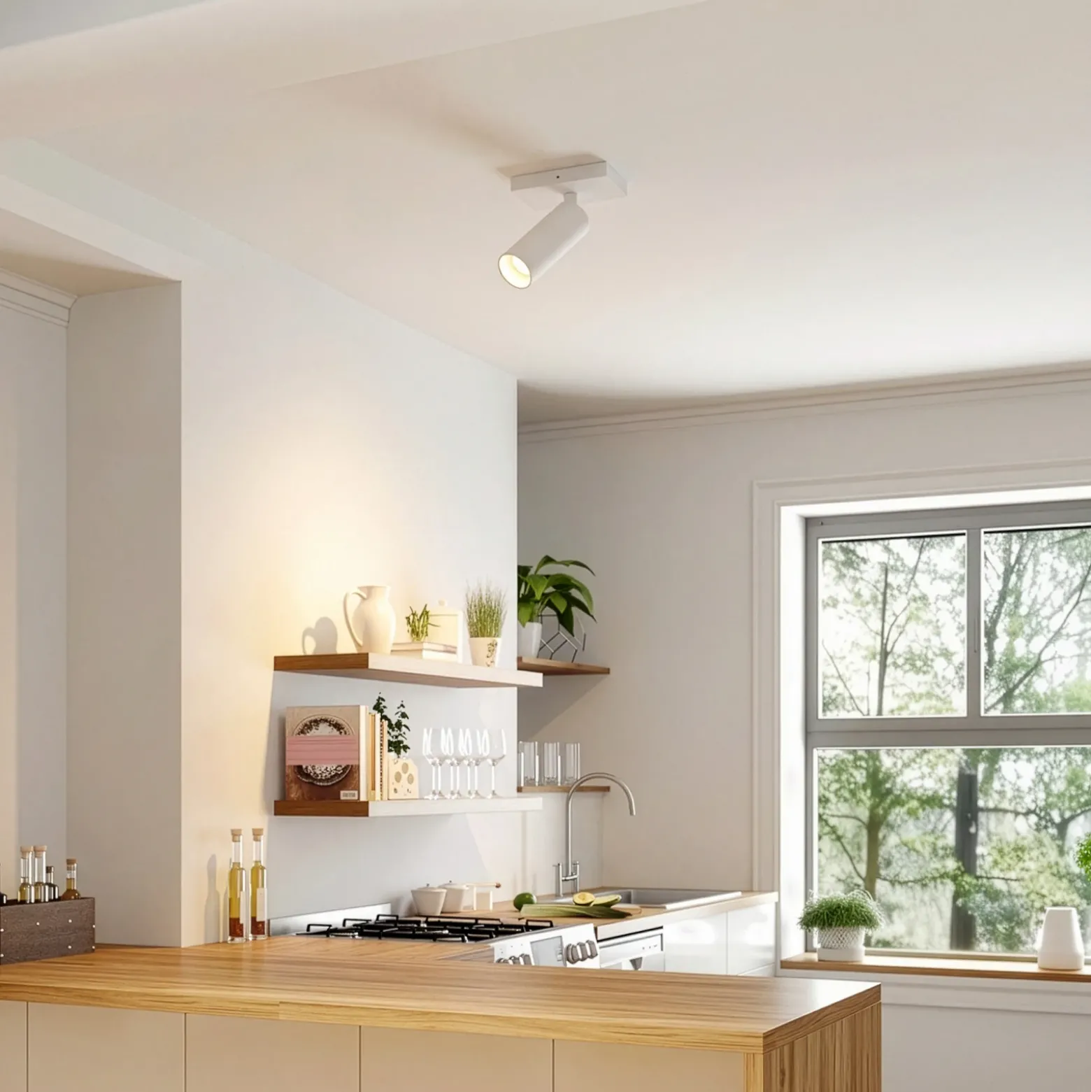 Downlight Arcchio Brinja Slim, blanco, 1 luz, GU10 MR11