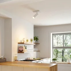 Downlight Arcchio Brinja Slim, blanco, 1 luz, GU10 MR11