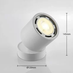 Downlight Arcchio Mabel, Ø 12 cm, blanco, orientable, GU10