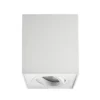 Downlight Bengala angular, blanco, aluminio, GU10, orientable