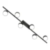 Downlight Bet, longitud 100 cm, negro, metal, 6 luces.