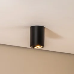 Downlight Bima, redondo negro