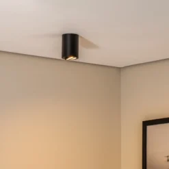 Downlight Bima, redondo negro