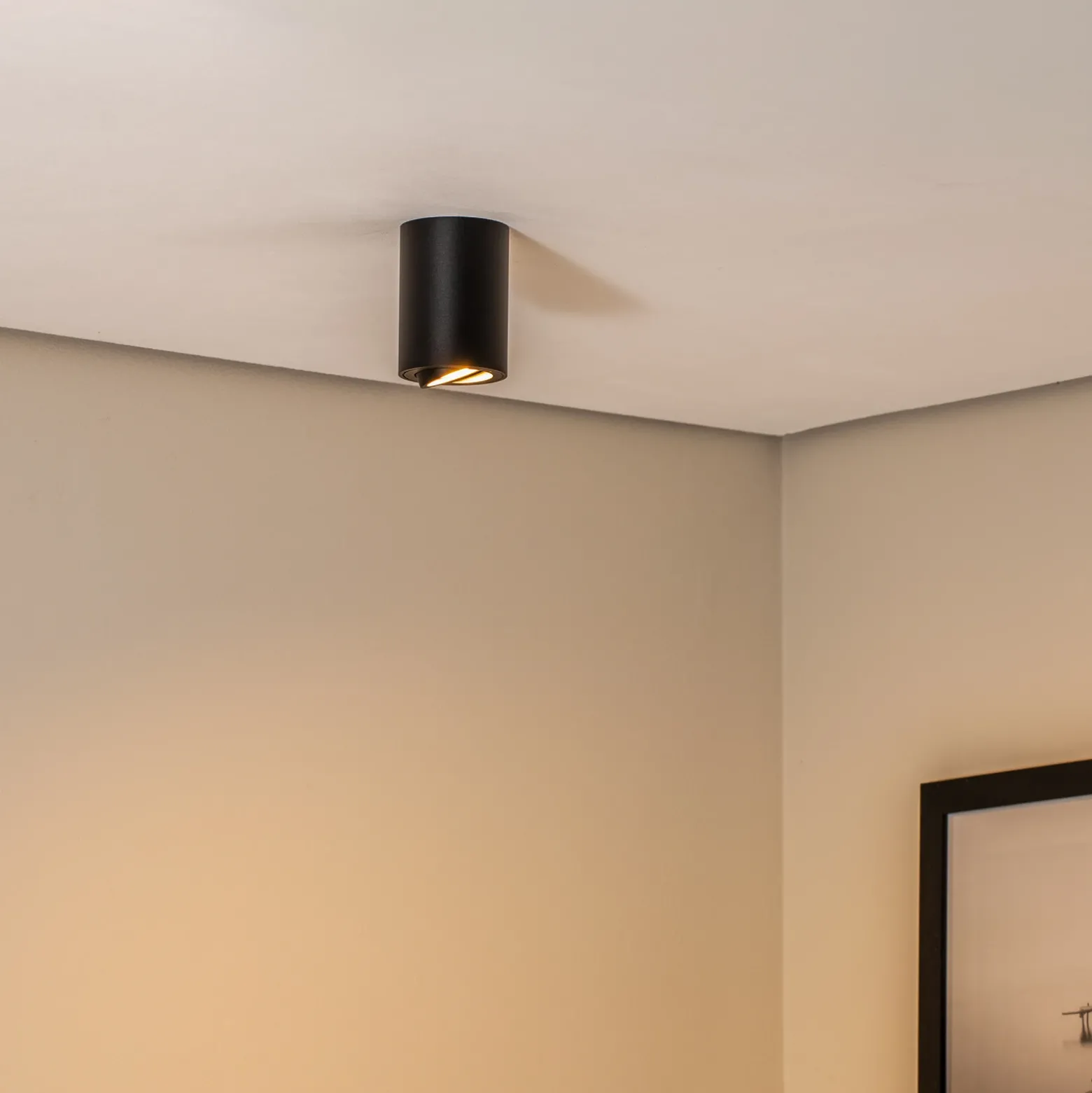Downlight Bima, redondo negro