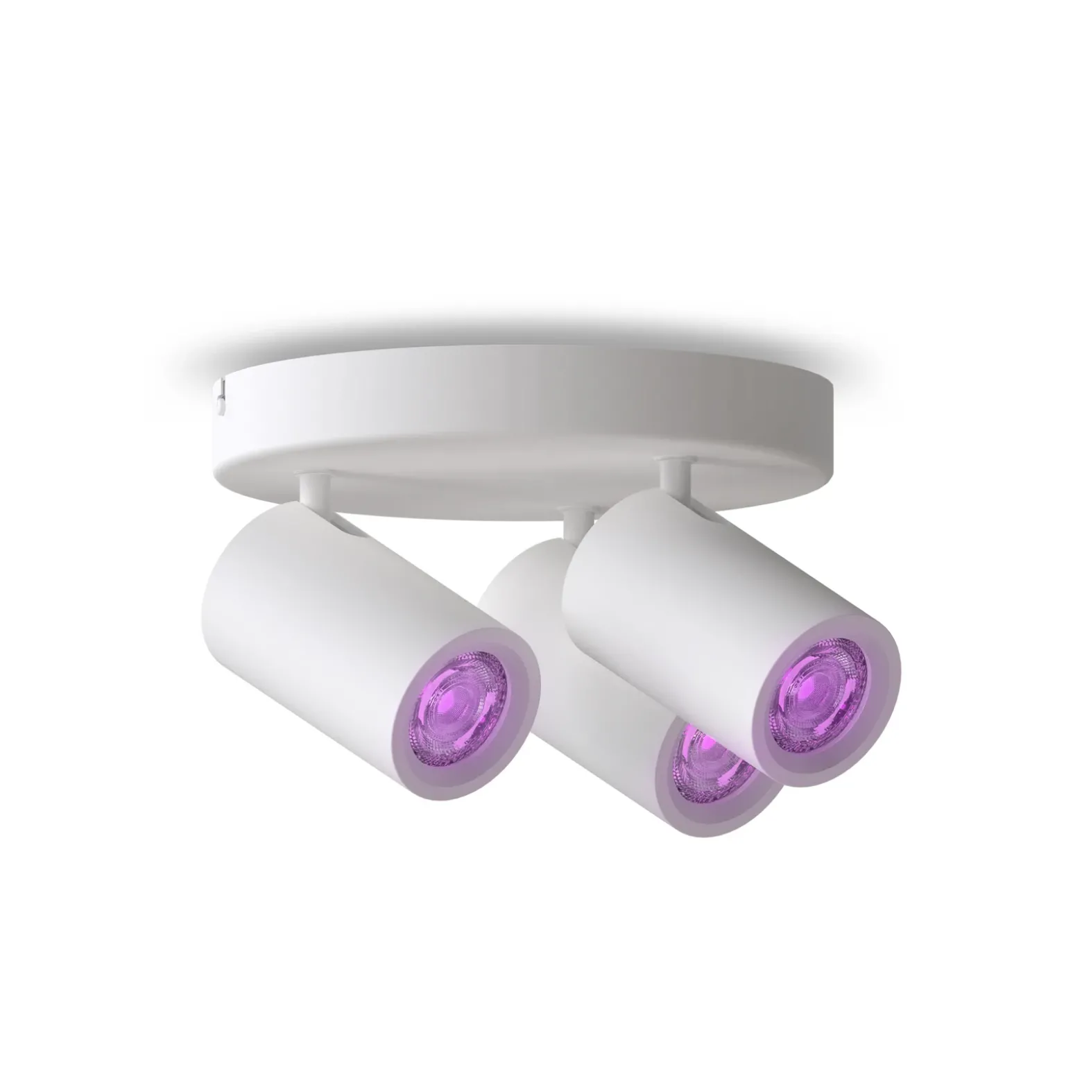 Downlight Calex Smart, blanco, Ø 21 cm, 3 luces, GU10-LED RGBW