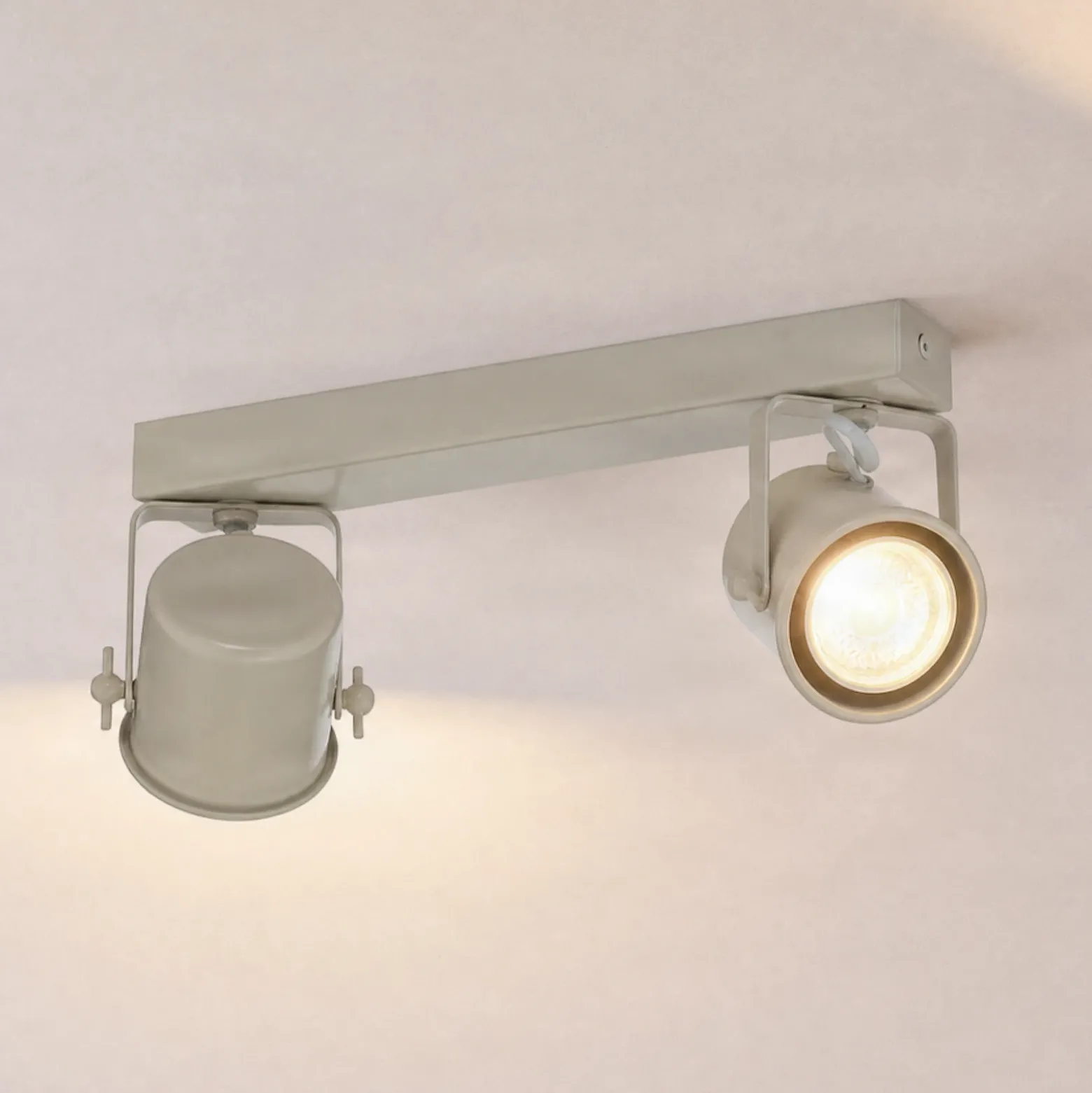 Downlight Canico, 2 luces, color crema