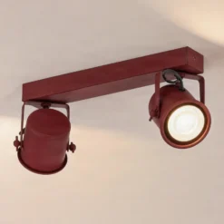 Downlight Canico, 2 luces, rojo