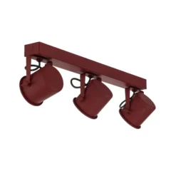 Downlight Canico, 3 luces, rojo