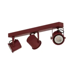 Downlight Canico, 3 luces, rojo