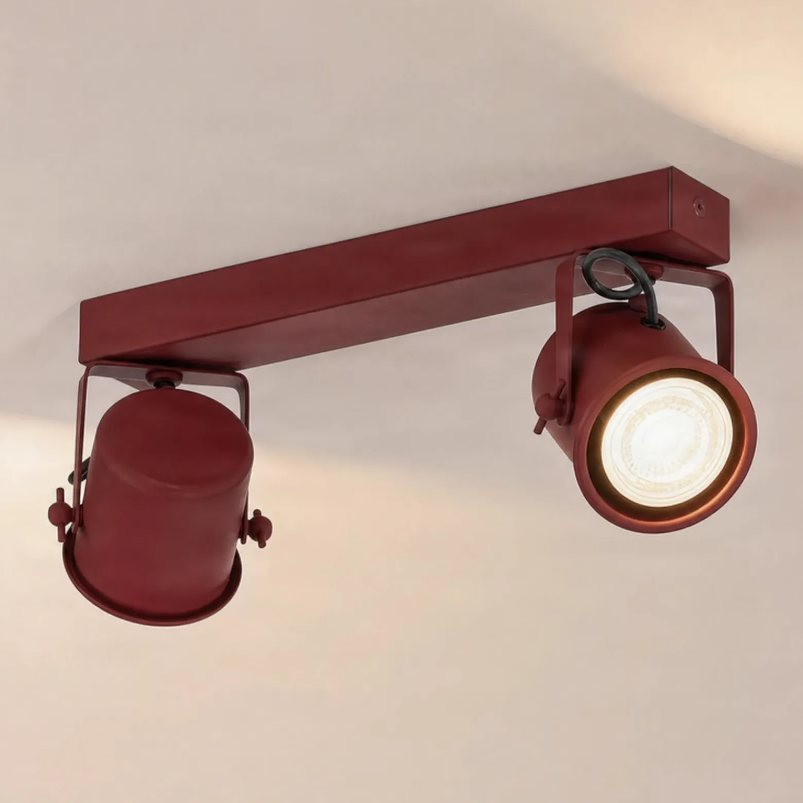 Downlight Canico, 2 luces, rojo