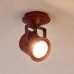 Downlight Canico, 1 luz, rojo