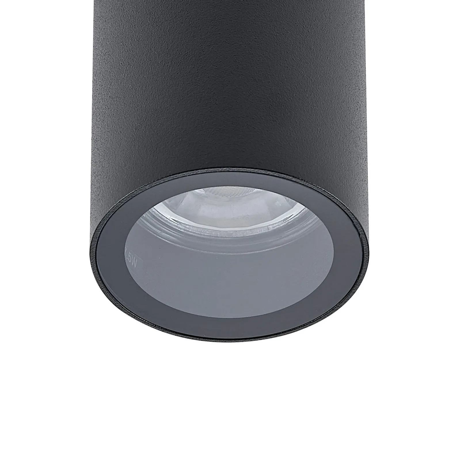 Downlight CAN, negro, IP44, Ø 6 cm, metal, GU10