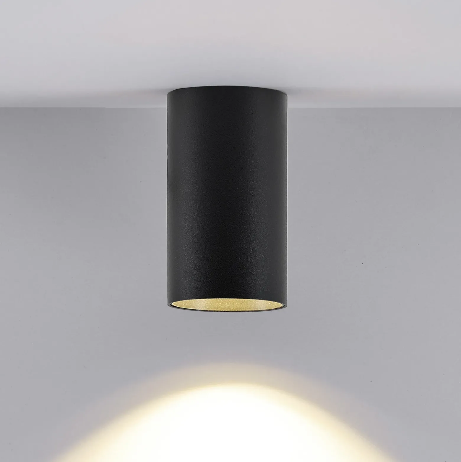 Downlight CAN, negro, IP20, Ø 6 cm, metal, GU10