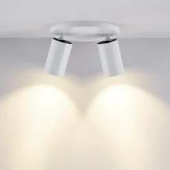 Downlight CAN TILT, blanco, Ø 20 cm, 2 luces, metal, GU10