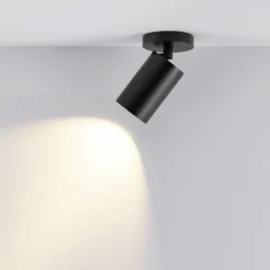 Downlight CAN TILT, negro, Ø 8 cm, 1 luz, metal GU10
