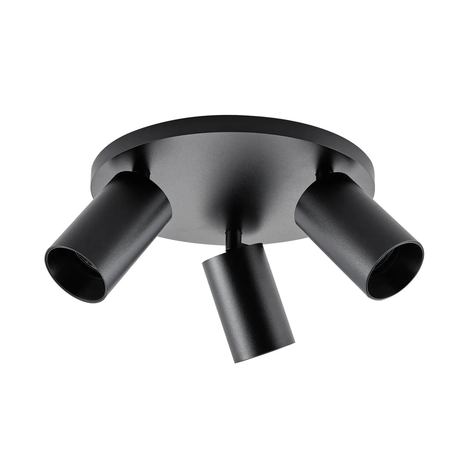 Downlight CAN TILT, negro, Ø 25 cm, 3 luces metal GU10
