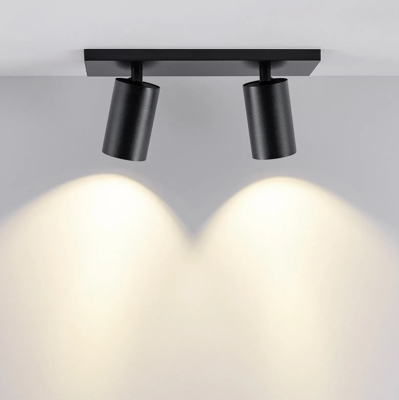 Downlight CAN TILT, negro, 31 x 9 cm, 2 luces, metal GU10