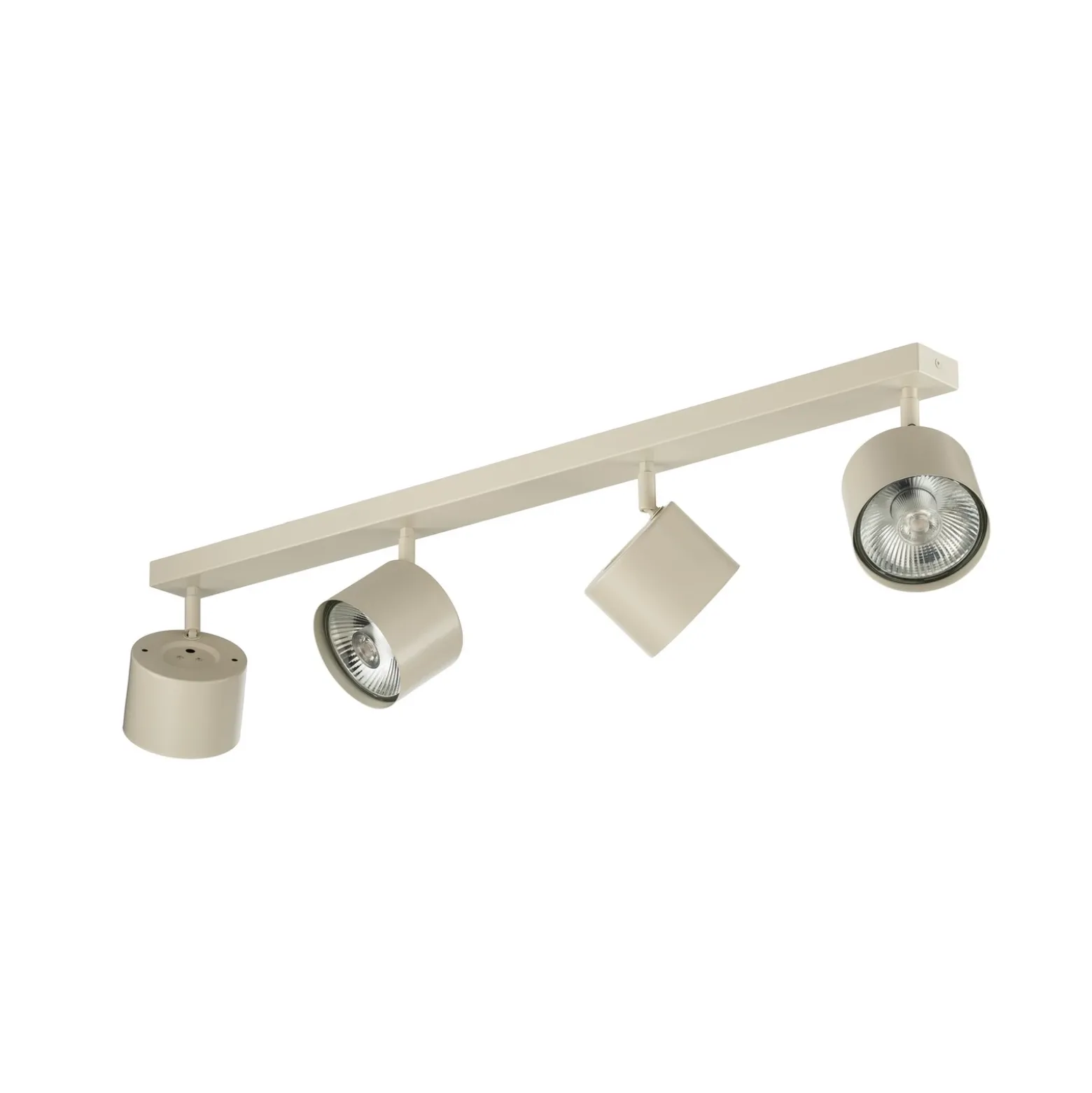 Downlight Chloe, color crema, 4 luces, orientable, GU10