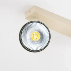 Downlight Chloe, color crema, 2 luces, orientable, GU10