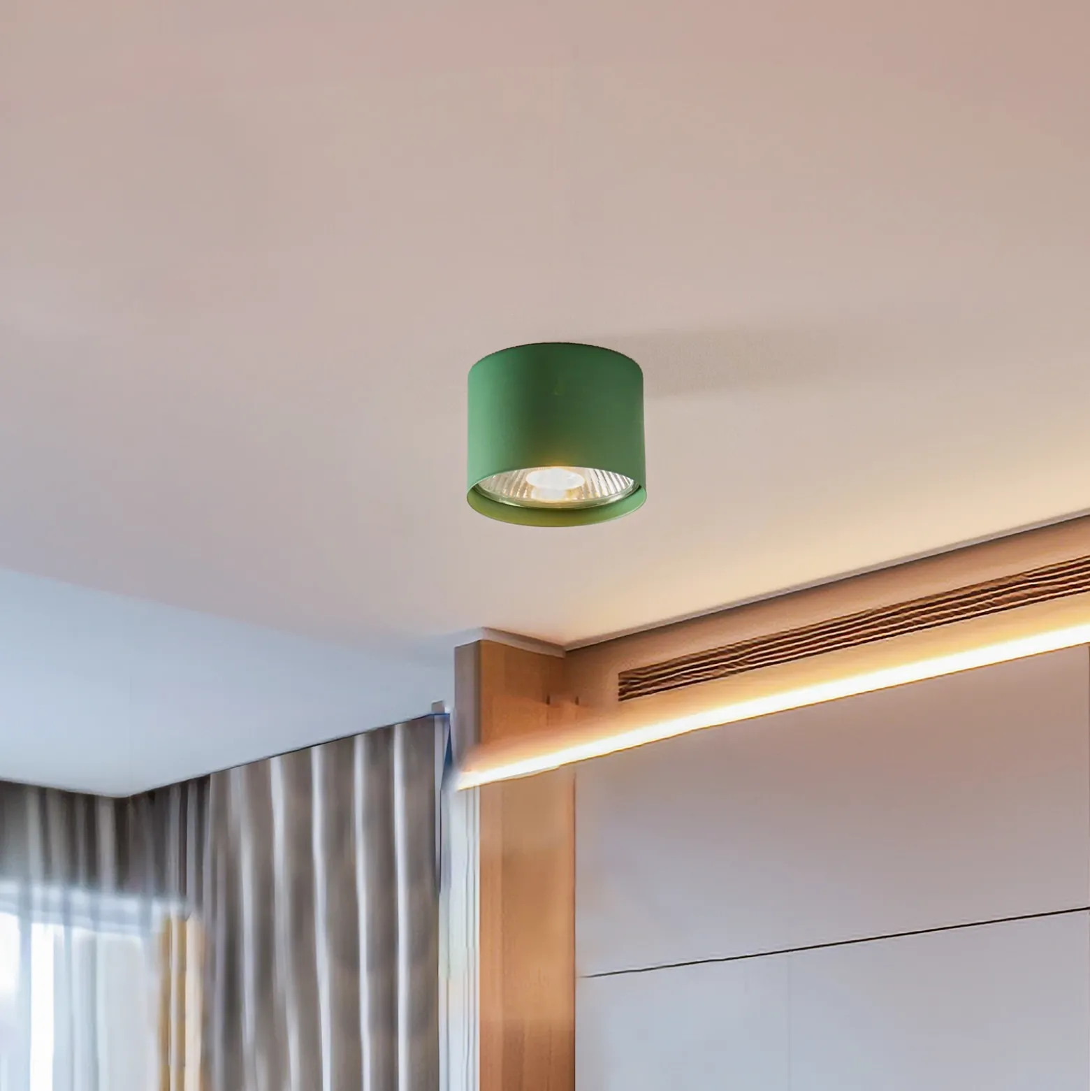 Downlight Chloe fijo, verde