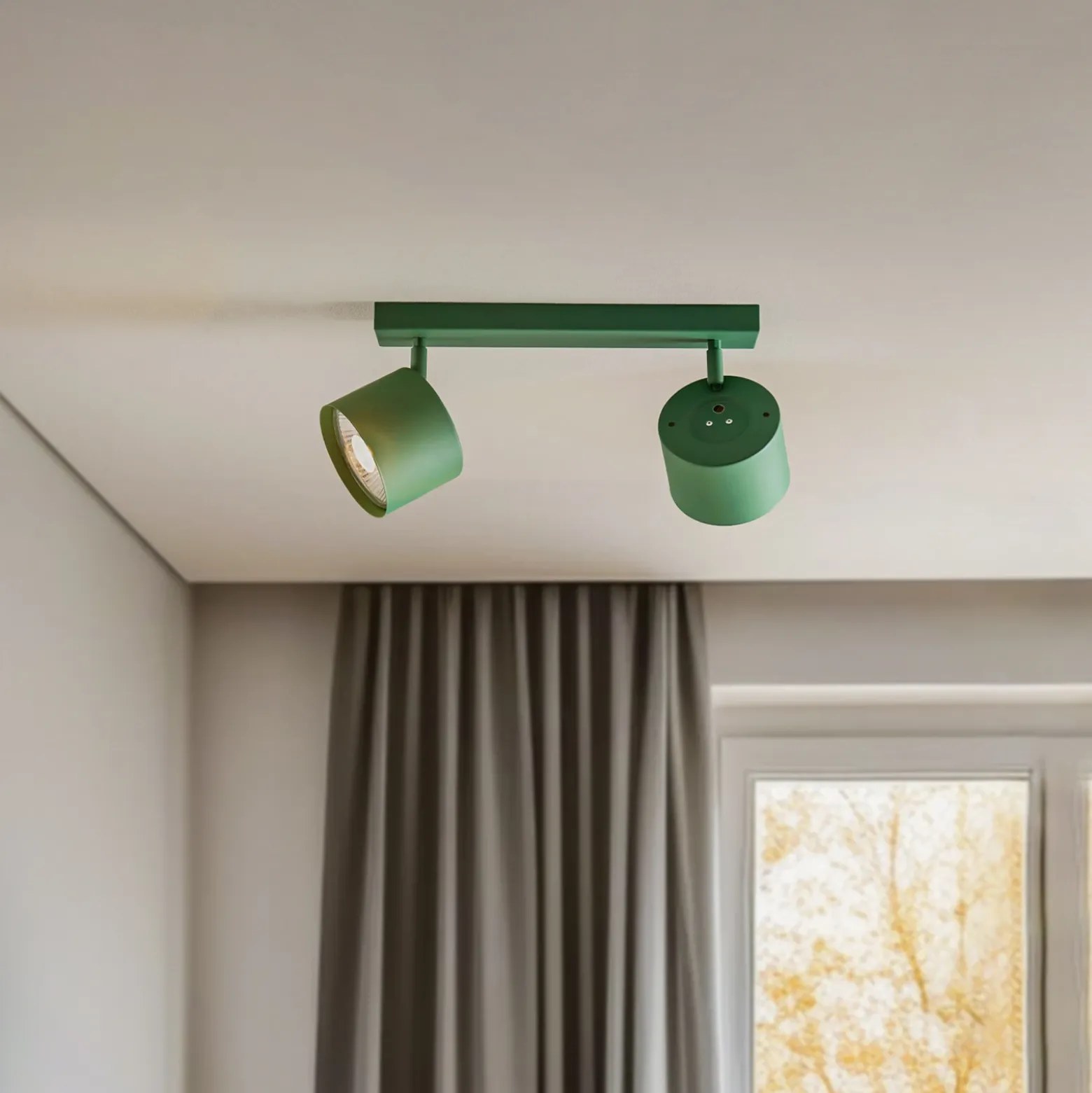 Downlight Chloe orientable 2 luces, verde