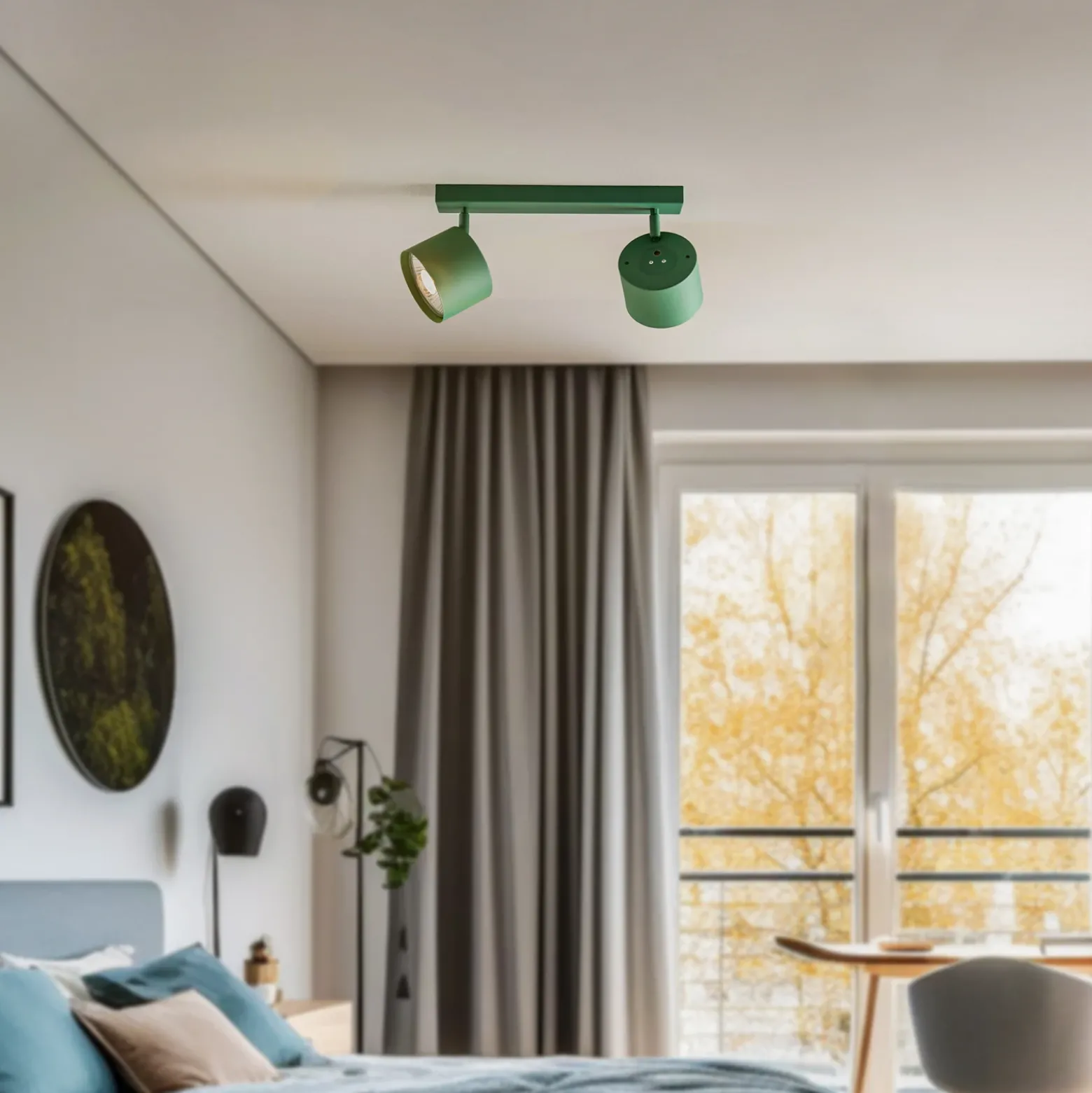 Downlight Chloe orientable 2 luces, verde