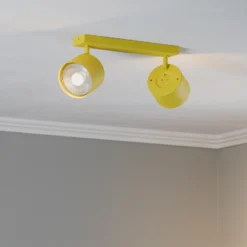 Downlight Chloe orientable 2 luces, amarillo