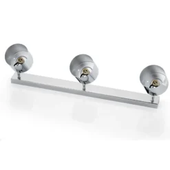 Downlight Chloe, orientable, 3 luces, acero cromado