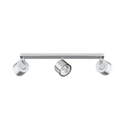 Downlight Chloe, orientable, 3 luces, acero cromado