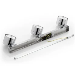 Downlight Chloe, orientable, 3 luces, acero cromado
