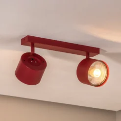Downlight Chloe orientable 2 luces, rojo