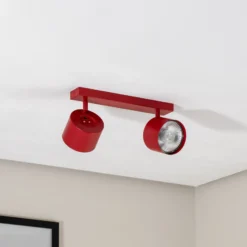 Downlight Chloe orientable 2 luces, rojo
