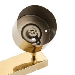 Downlight Chloe orientable, 3 luces, acero color latón