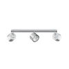 Downlight Chloe, orientable, 3 luces, acero cromado