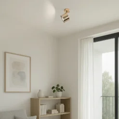 Downlight Chloe, orientable, 1 luz, acero color latón