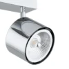 Downlight Chloe, orientable, 2 luces, acero cromado