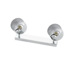 Downlight Chloe, orientable, 2 luces, acero cromado