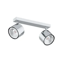 Downlight Chloe, orientable, 2 luces, acero cromado