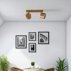 Downlight Chloe orientable 2 luces, dorado