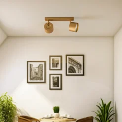 Downlight Chloe orientable 2 luces, dorado