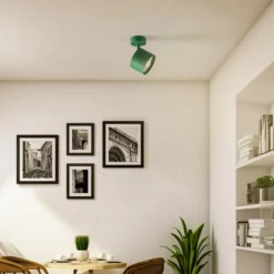 Downlight Chloe, orientable, verde, metal, GU10, 13,5 cm