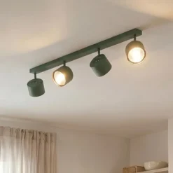 Downlight Chloe, verde, 4 luces, regulable