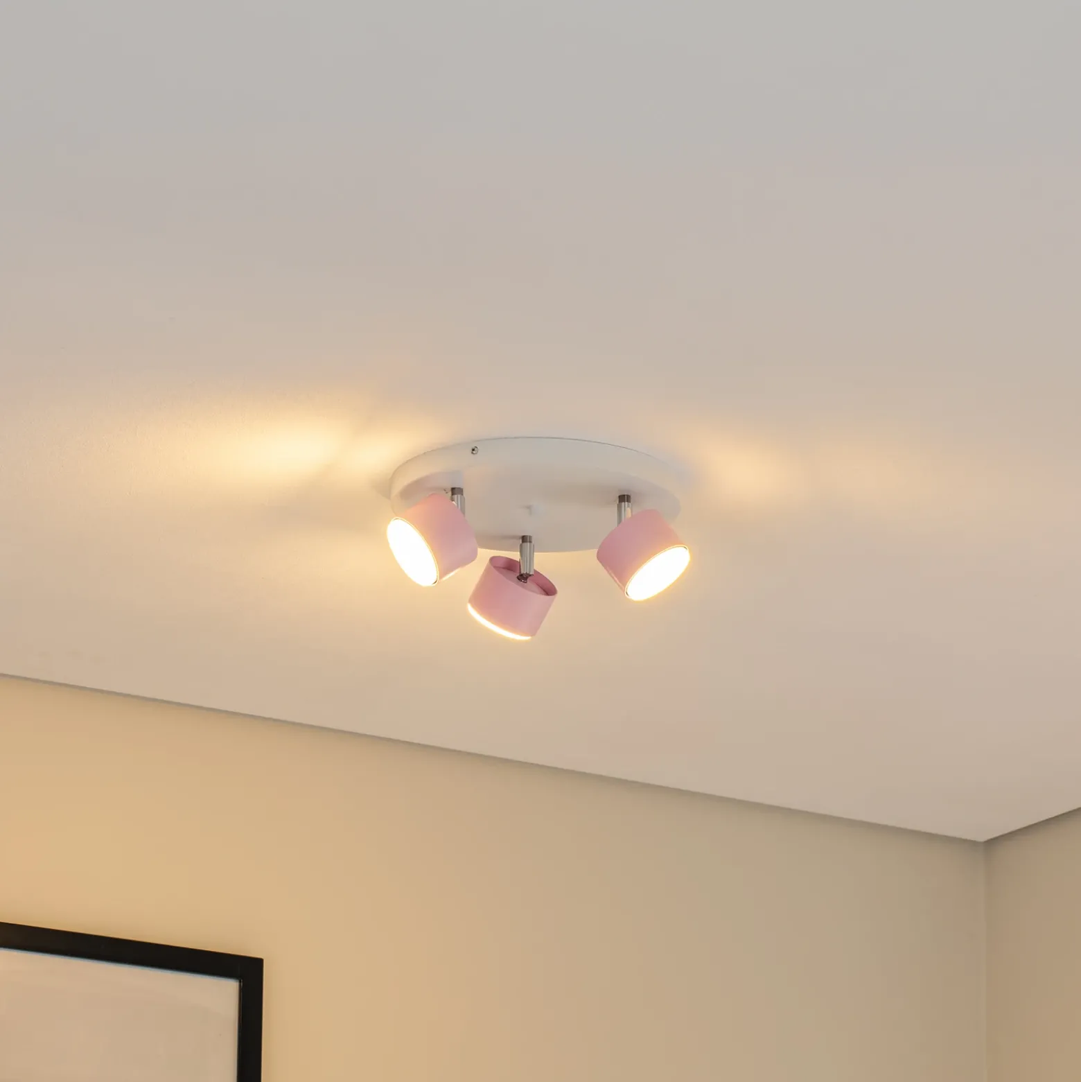 Downlight Cloudy 3 luces redondo rosa