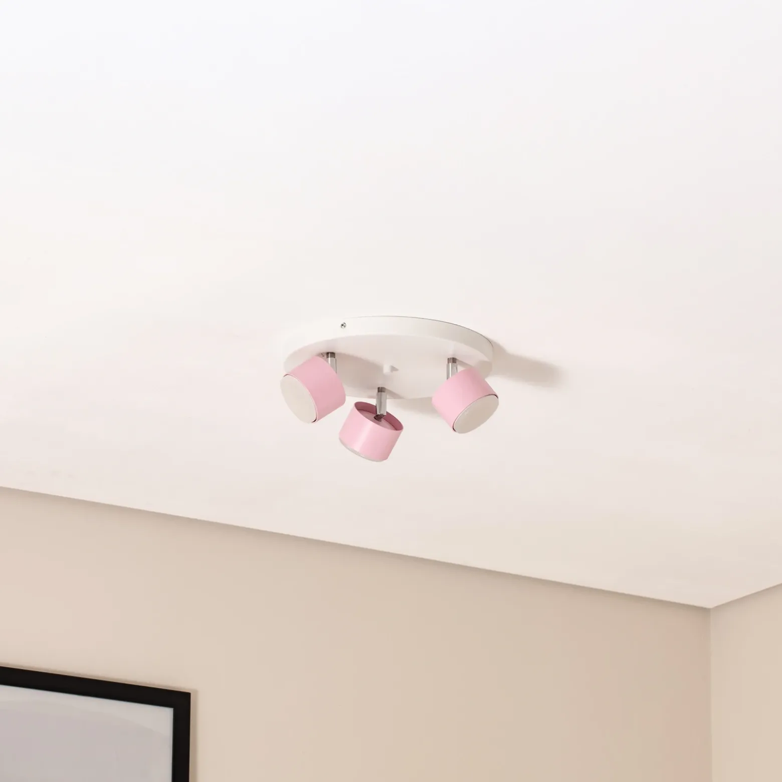 Downlight Cloudy 3 luces redondo rosa