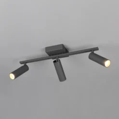 Downlight Dara, longitud 46 cm, antracita, metal, 3 luces.