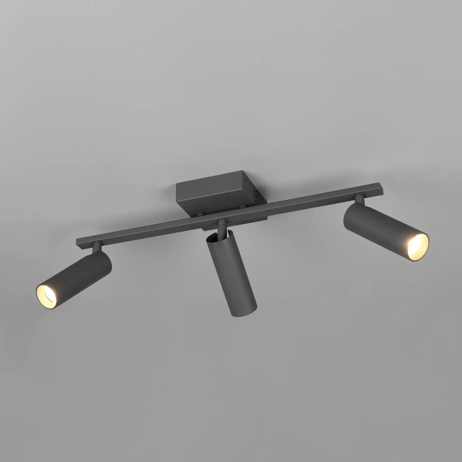 Downlight Dara, longitud 46 cm, antracita, metal, 3 luces.