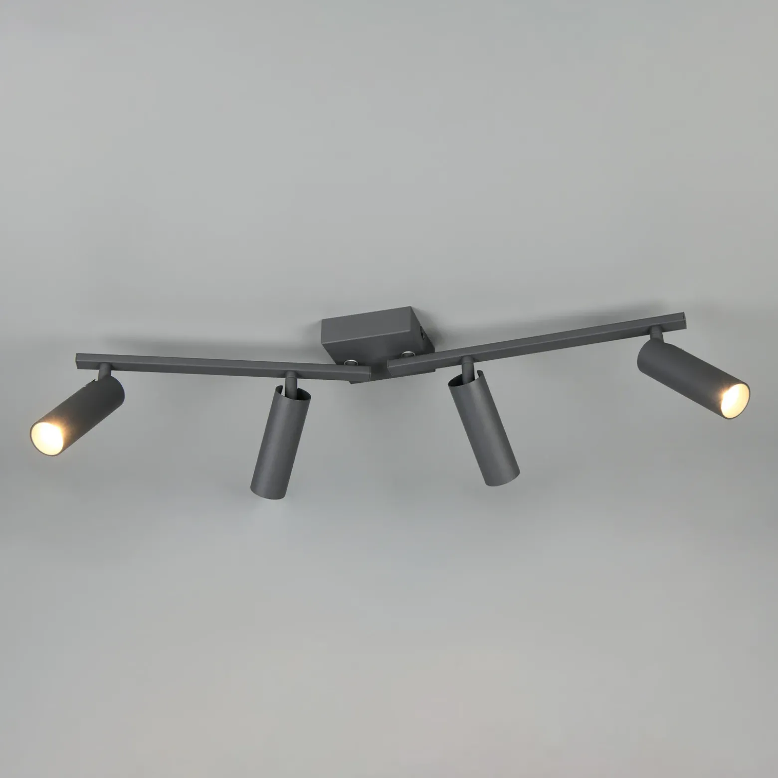 Downlight Dara, longitud 66 cm, antracita, metal, 4 luces.