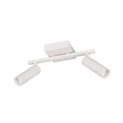 Downlight Dara, longitud 28 cm, gris, metal, 2 luces.